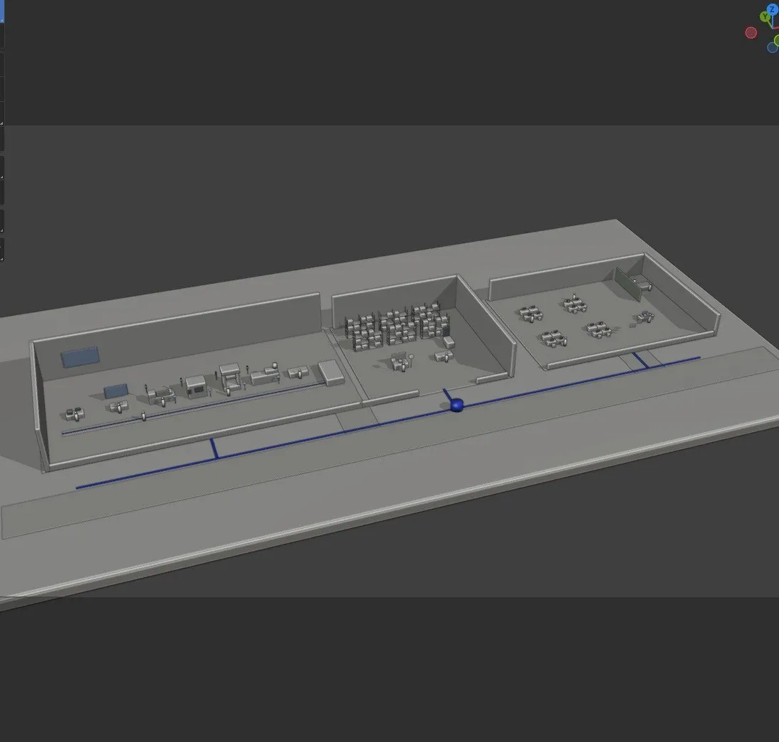 Blenderで最初に作った、白い模型の地図